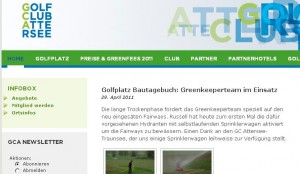 Neues Layout der Seite golfamattersee.at